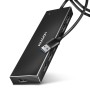 Axagon HUE-F7A 7x USB 3.2 Gen 1 ALU FLAT hub micro power IN 1m USB-A USB 3.2 Gen 1 (3.1 Gen 1) Type-A 5000 Mbit/s Nero