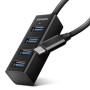 Axagon HUE-M1C hub di interfaccia USB 3.2 Gen 1 (3.1 Gen 1) Type-C 5000 Mbit/s Nero