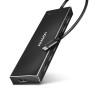 Axagon HUE-F7C 7x USB 3.2 Gen 1 ALU FLAT hub micro power IN 30cm USB-C USB 3.2 Gen 1 (3.1 Gen 1) Type-A 5000 Mbit/s Nero