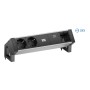 Bachmann Desk 2 Alu prolunghe e multiple 2 presa(e) AC Interno Alluminio, Nero (937.303)