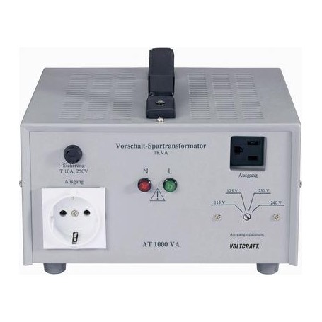 Voltcraft AT-1500 NV Vorschalt-Transformator, Spannungswandler, 115/125/230/240 V/AC / 230/240/115/1 (AT 1500VA)