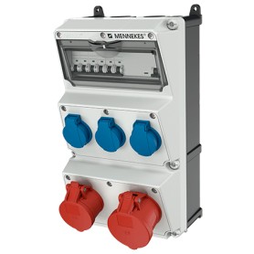 MENNEKES 930008 presa energia 3 x Type F Nero, Blu, Rosso, Bianco