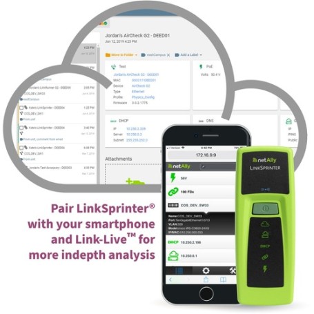 NetAlly LinkSprinter Pocket Tester PoE Verde (LSPRNTR-300)