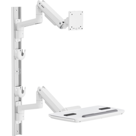 SpeaKa Professional Monitor-Wandhalterung SP-MM-961 17-49 Zoll weiß höhenverstellbar schwenkbar neigbar VESA (SP-13776144)