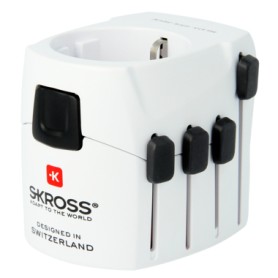 Skross PRO adattatore per presa di corrente Universale Bianco (1103145)