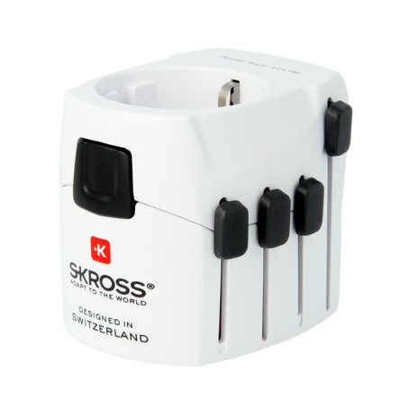 Skross PRO adattatore per presa di corrente Universale Bianco (1103145)