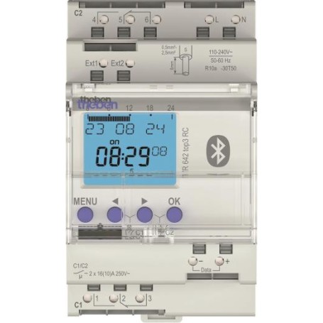 Theben Zeitschaltuhr TR642top3 BLE RC digital Astro/Jahresprogramm 2K 3TE 1 (6420330)