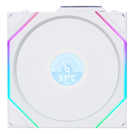 Lian Li Uni Fan TL120 LCD Reverse Blade Wireless Case per computer Ventilatore 12 cm Bianco 1 pz (12RTLLCD1W1W)