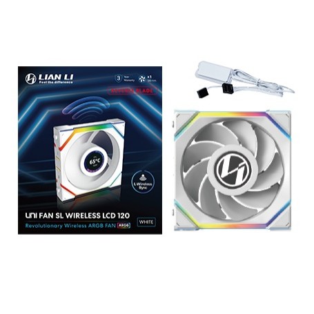 Lian Li UNI FAN SL Wireless LCD 120 Reverse Blade Case per computer Ventilatore 12 cm Bianco 1 pz (12RSLLCD1W1W)