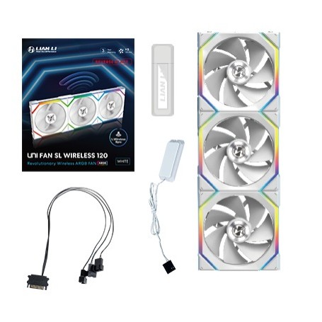 Lian Li UNI FAN SL Wireless 120 Reverse Blade Case per computer Ventilatore 12 cm Bianco 3 pz (12RSL1W3W)