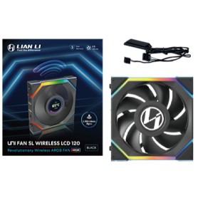 Lian Li UNI FAN SL Wireless LCD 120 Case per computer Ventilatore 12 cm Nero 1 pz (12SLLCD1W1B)