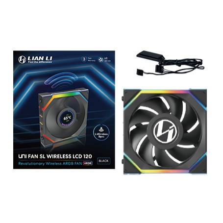 Lian Li UNI FAN SL Wireless LCD 120 Case per computer Ventilatore 12 cm Nero 1 pz (12SLLCD1W1B)