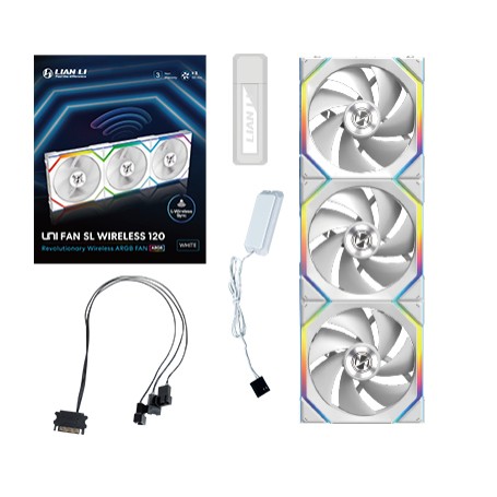 Lian Li UNI FAN SL Wireless 120 Case per computer Ventilatore 12 cm Bianco 3 pz (12SL1W3W)