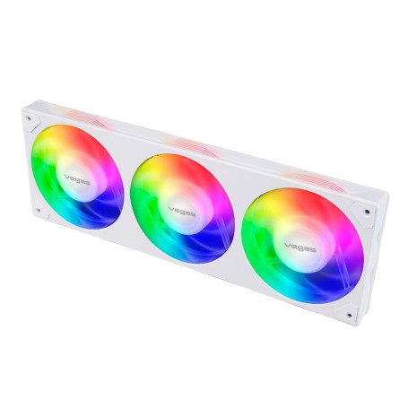 Akasa VEGAS A36 Case per computer, Processore Ventilatore 12 cm Bianco 1 pz (AK-FN113-WH)