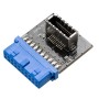 Akasa AK-CBUB51-BK adattatore per inversione del genere dei cavi USB 3.0 19-pin header USB 3.1 A Blu (AK-CBUB51-BK)
