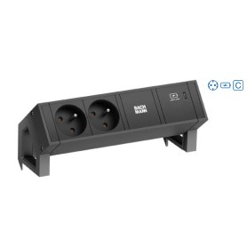 Bachmann Desk 2 prolunghe e multiple 2 presa(e) AC Interno Nero (902.966)