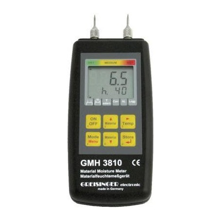 Greisinger GMH 3810 Material-Feuchtigkeitsmessgerät, Holz- und Baufeuchtemessgerät 4 bis 100 % (112840)