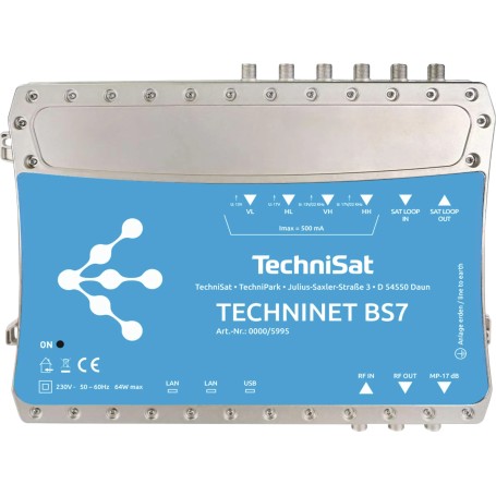 TechniSat TechniNet BS7 digitale 16-fach Kompaktkopfstation DVB-S(2) / DVB-C (0000/5995)