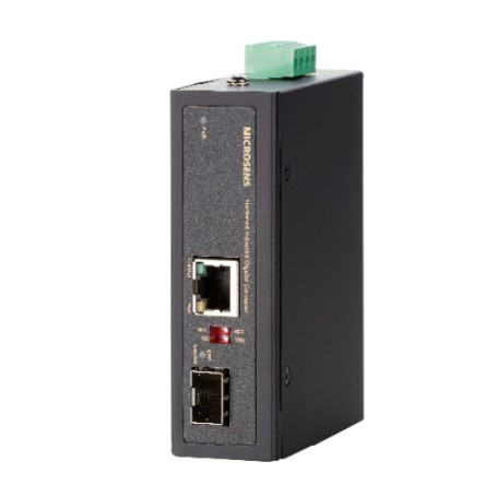 Microsense MS657099X convertitore multimediale di rete 1000 Mbit/s Modalità multipla, Modalità singola Nero