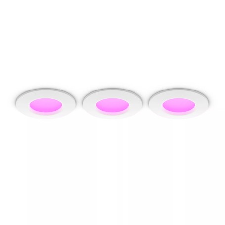 Philips Hue White and Color ambiance Luce da incasso sottile da 90 mm in confezione da 3 (8721103109170)