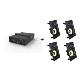 Vivolink Audiopack Subwoofer + 4 x premium in-wall speakers - (Limited Bundle Pack Offer) Nero Cablato 110 W (AUDIOPACK-IW4)