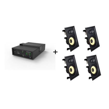 Vivolink Audiopack Subwoofer + 4 x premium in-wall speakers - (Limited Bundle Pack Offer) Nero Cablato 110 W (AUDIOPACK-IW4)
