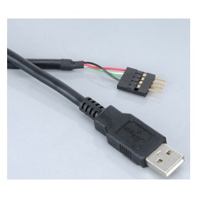 Akasa 0.4m USB (A) cavo USB 0,4 m 4 piedini Nero (EXUSBIE-40)
