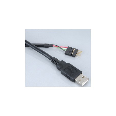Akasa 0.4m USB (A) cavo USB 0,4 m 4 piedini Nero (EXUSBIE-40)