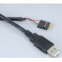 Akasa 0.4m USB (A) cavo USB 0,4 m 4 piedini Nero (EXUSBIE-40)