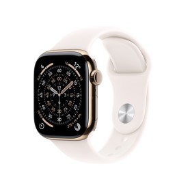 Apple Watch Series 11 GPS + Cellular 46mm Cassa Titanio Oro con Band Rosa Fard - M/L (MFD64ZR/A)