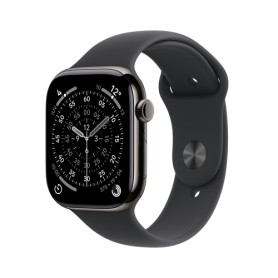 Apple Watch Series 11 GPS + Cellular 42mm Cassa Titanio Ardesia con Sport Band Nero - M/L (MF8T4ZR/A)