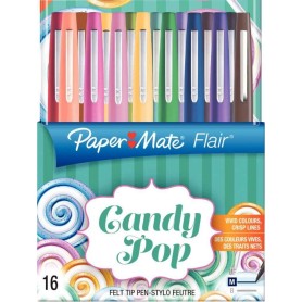 Papermate Flair Candy Pop marcatore Medio Multicolore 16 pz (2061395)