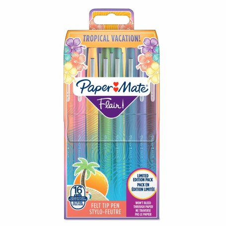 Papermate Flair marcatore Medio Multicolore 16 pz (2061396)