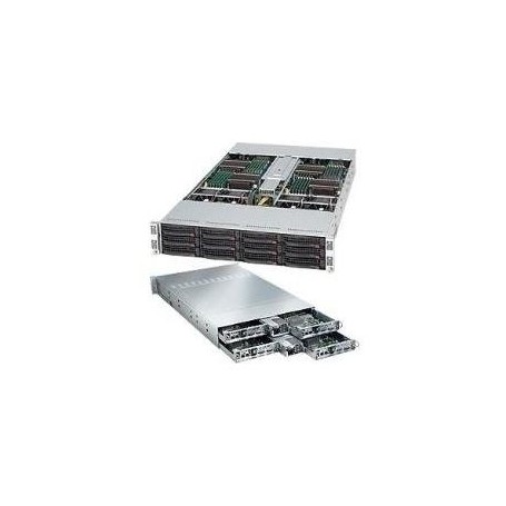Supermicro SC827 T-R1400B - Rack-Montage - 2U - bis zu 4 Blades - SATA/SAS - Hot-Swap 1400 Watt - Schwarz (CSE-827T-R1400B)