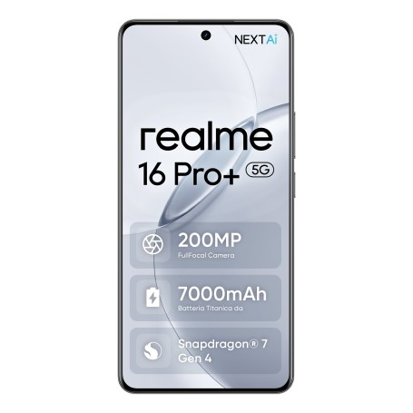 realme 16 Pro+ 17,3 cm (6.8") 5G USB tipo-C 12 GB 512 GB 7000 mAh Grigio (631011007393)