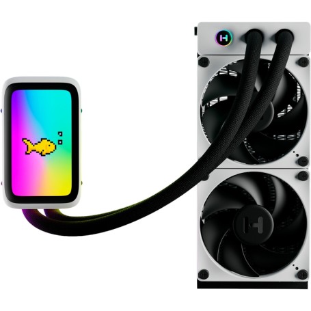 HYTE THICC Q60 Processore Kit di raffreddamento a liquido 12 cm Nero, Bianco 2 pz (FAN-HYTE-Q60-BW)
