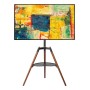 Techly ICA-TR58 Supporto TV a parete 165,1 cm (65") Nero, Legno