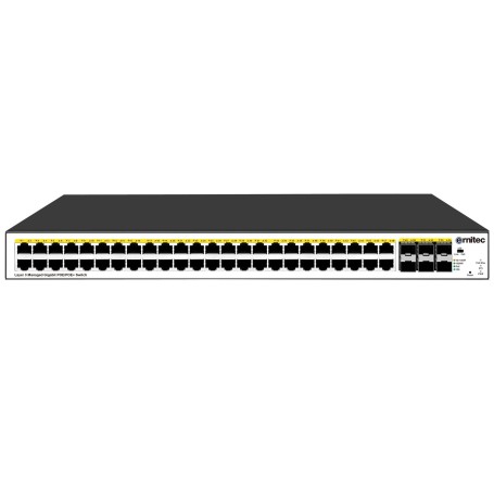 Ernitec ELECTRA-M248-1GB-900W switch di rete Supporto Power over Ethernet (PoE) Nero