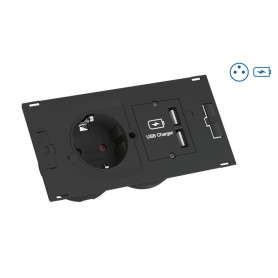 Bachmann DUE prolunghe e multiple 0,2 m 1 presa(e) AC Interno Nero (929.042)