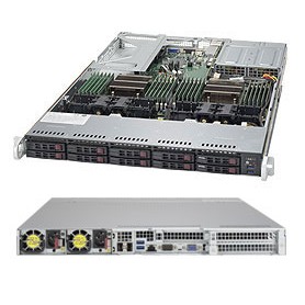 Supermicro 1028U-TNRTP+ Intel® C612 LGA 2011 (Socket R) Rack (1U) Nero, Argento (SYS-1028U-TNRTP+)