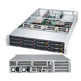 Supermicro SYS-6028U-E1CNRT+ sistema barebone per server Intel® C612 LGA 2011 (Socket R) Armadio (2U) Nero