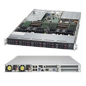 Supermicro 1028U-TNR4T+ Intel® C612 LGA 2011 (Socket R) Rack (1U) Nero, Grigio (SYS-1028U-TNR4T+)
