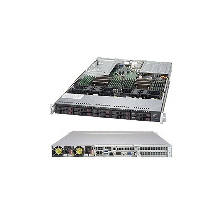 Supermicro SuperServer 1028U-TNRT+ Intel® C612 LGA 2011 (Socket R) Rack (1U) Nero (SYS-1028U-TNRT+)