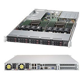 Supermicro 1028U-E1CR4+ Intel® C612 LGA 2011 (Socket R) Rack (1U) Grigio (SYS-1028U-E1CR4+)