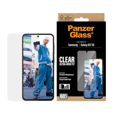 PanzerGlass Screen Protector Ultra-Wide Fit - Clear - Samsung Galaxy A57 5G Pellicola proteggischermo trasparente (PG32082)