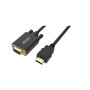 Akasa AK-CBHD26-20BK cavo e adattatore video 2 m HDMI tipo A (Standard) VGA (D-Sub) Nero