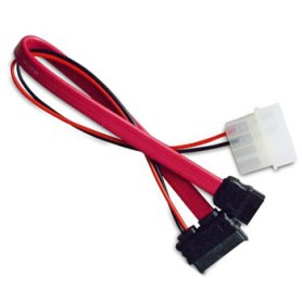 Akasa AK-CB050 cavo SATA 0,2 m Molex (4-pin) Rosso