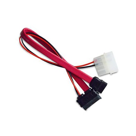 Akasa AK-CB050 cavo SATA 0,2 m Molex (4-pin) Rosso