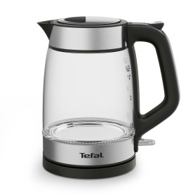 Tefal Glass Kettle KI605830 bollitore elettrico 1,7 L 2200 W Nero, Argento, Trasparente