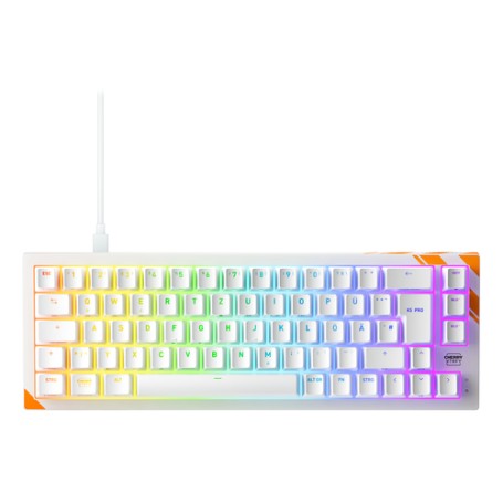 CHERRY K5 PRO TMR COMPACT tastiera Gaming USB QWERTZ Tedesco Arancione, Bianco (G8E-24200LACADE-0)